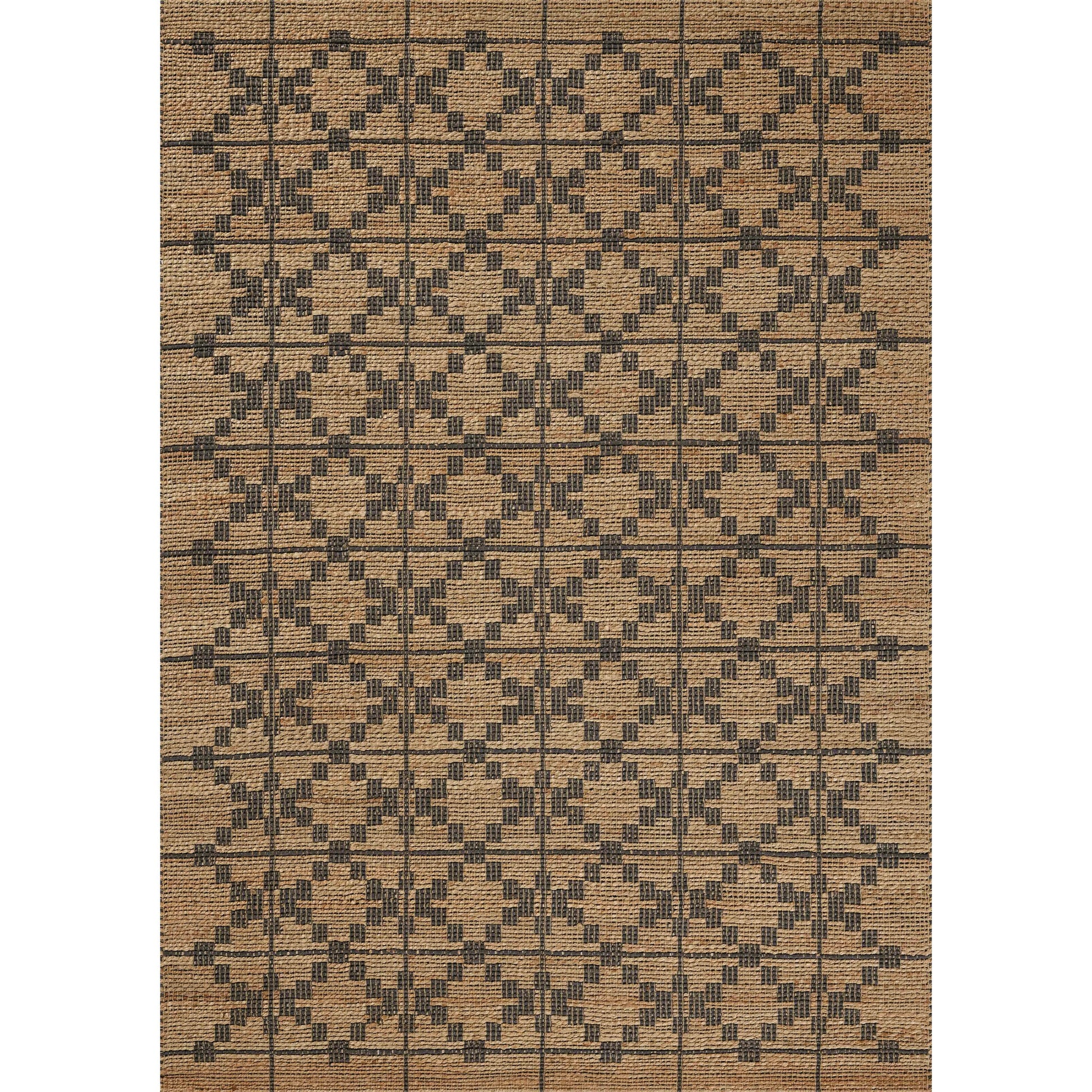 Judy JUD-05 Rug by Chris Loves Julia x Loloi in natural, graphite. Made from 76% jute l 24% cotton in a unique style.