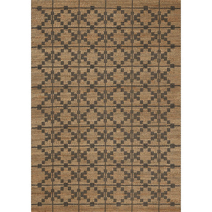 Judy JUD-05 Rug by Chris Loves Julia x Loloi in natural, graphite. Made from 76% jute l 24% cotton in a unique style.