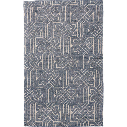 Parker Geometric Rug - I6051 by Feizy in blue, ivory. Made from viscose, polyester in a unique style.