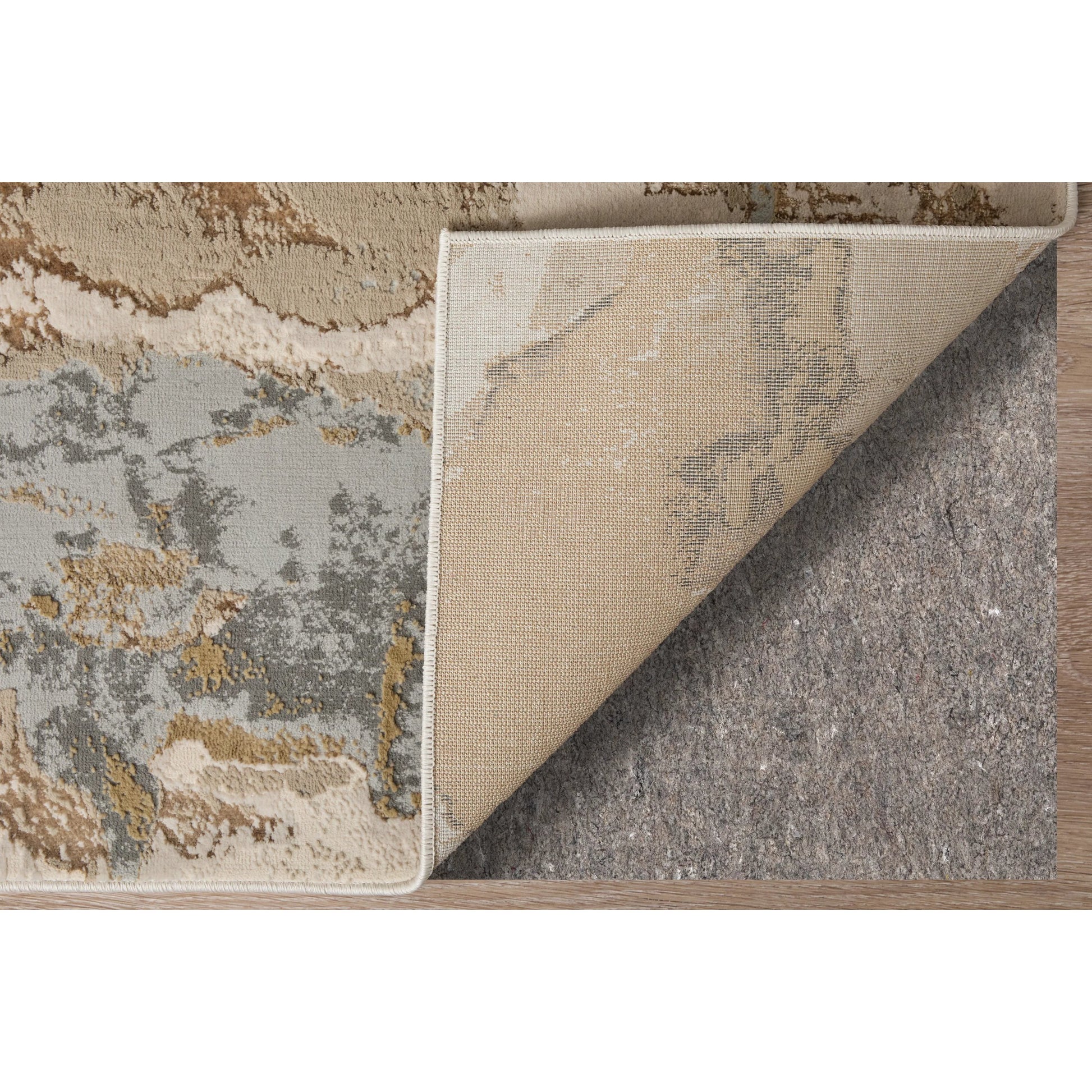 Aura Rug - 3737F by Feizy in gray, ivory, gold. Made from polyester, polypropylene in a unique style.