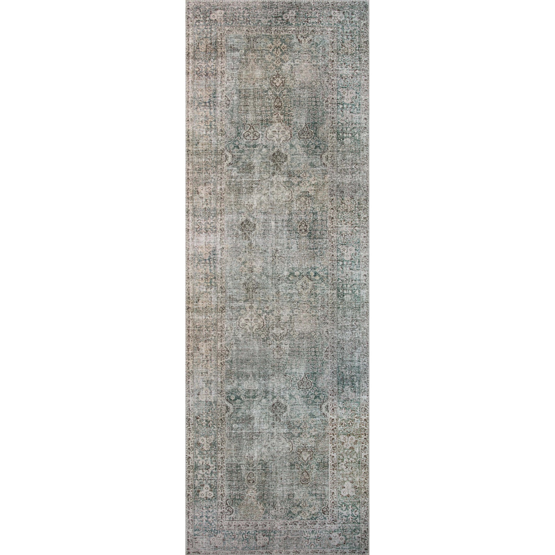 Jules JUL-08 Rug by Chris Loves Julia x Loloi in emerald, antique ivory. Made from 100% polyester in a unique style.