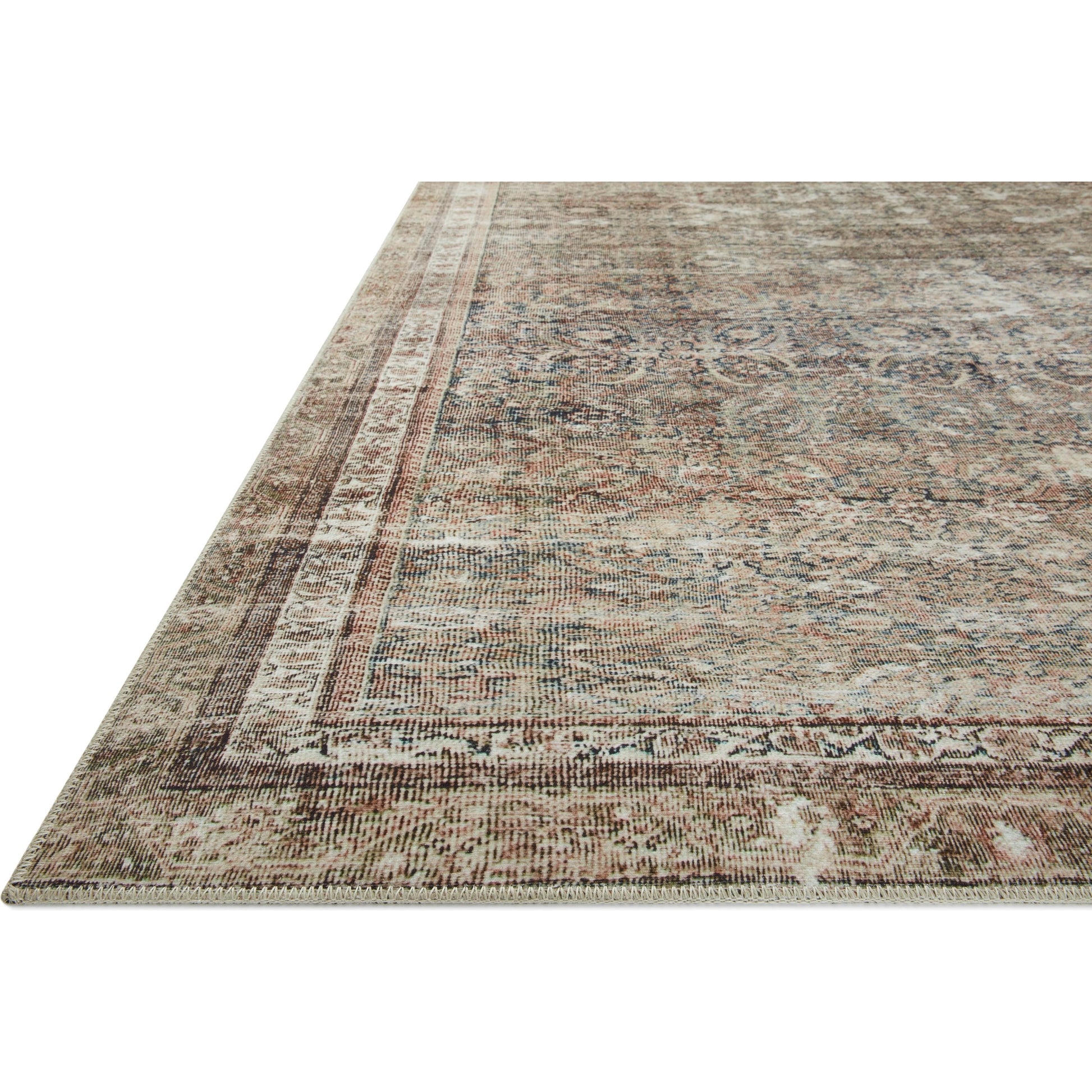 Jules JUL-09 Rug by Chris Loves Julia x Loloi in ink, terracotta. Made from 100% polyester in a unique style.