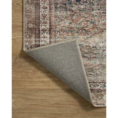 Jules JUL-09 Rug by Chris Loves Julia x Loloi in ink, terracotta. Made from 100% polyester in a unique style.
