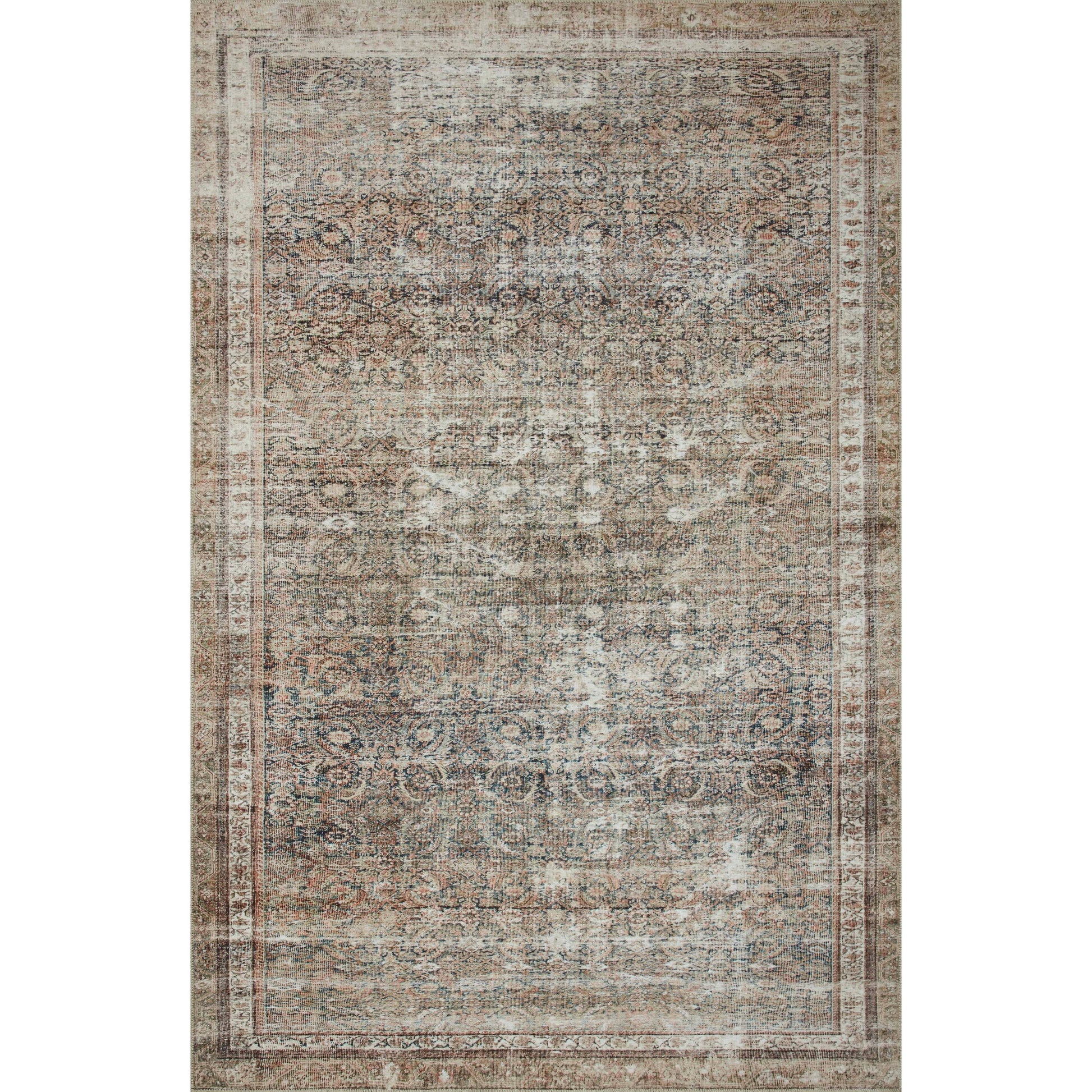 Jules JUL-09 Rug by Chris Loves Julia x Loloi in ink, terracotta. Made from 100% polyester in a unique style.