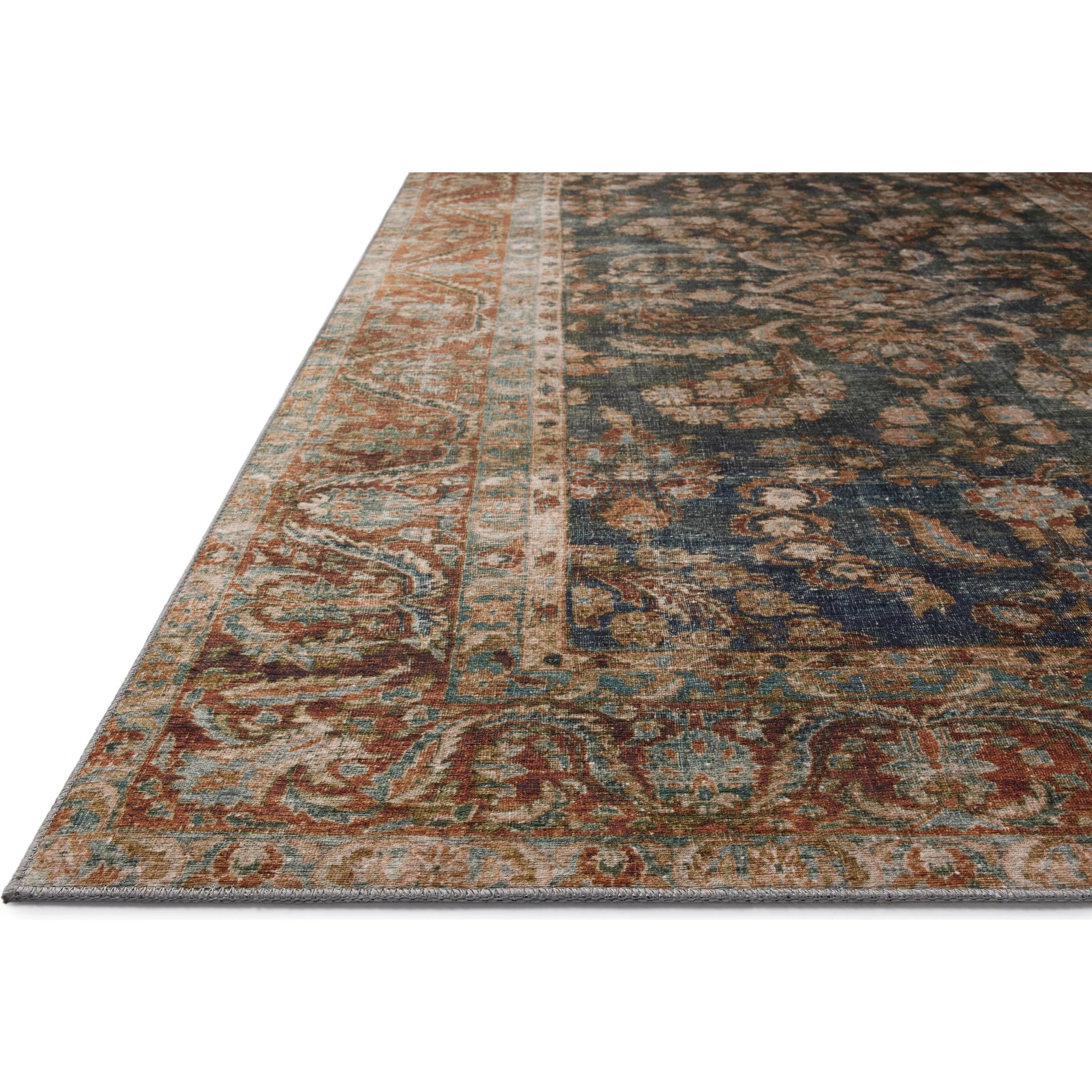 Jules JUL-10 Rug by Chris Loves Julia x Loloi in ocean, spice. Made from 100% polyester in a unique style.