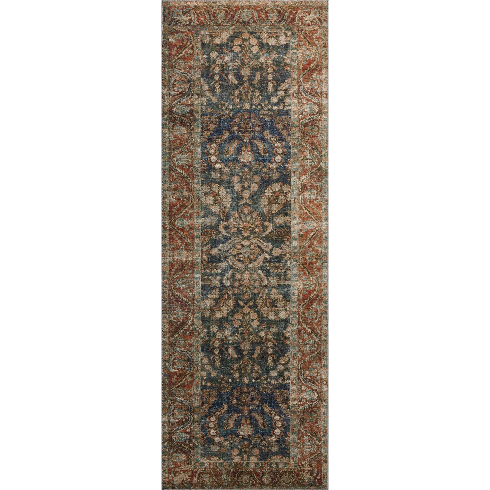 Jules JUL-10 Rug by Chris Loves Julia x Loloi in ocean, spice. Made from 100% polyester in a unique style.