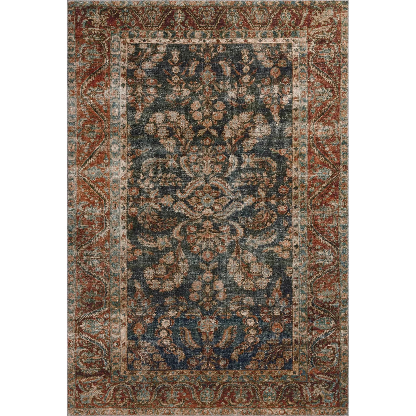 001 SI-2351898,SI-2351899,SI-2351900,SI-2351904,SI-2351905,SI-2351906,SI-2351907,SI-2351908 | Primary Silo | Jules JUL-10 Rug by Chris Loves Julia x Loloi in ocean, spice. Made from 100% polyester in a unique style.