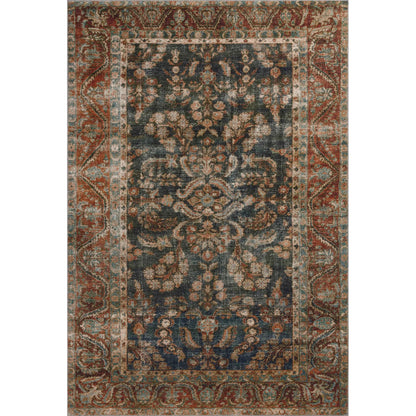 Jules JUL-10 Rug by Chris Loves Julia x Loloi in ocean, spice. Made from 100% polyester in a unique style.