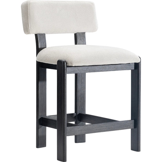 Loft Baxter Counter Stool by Bernhardt in white. Made from fabric, wood in a unique style.