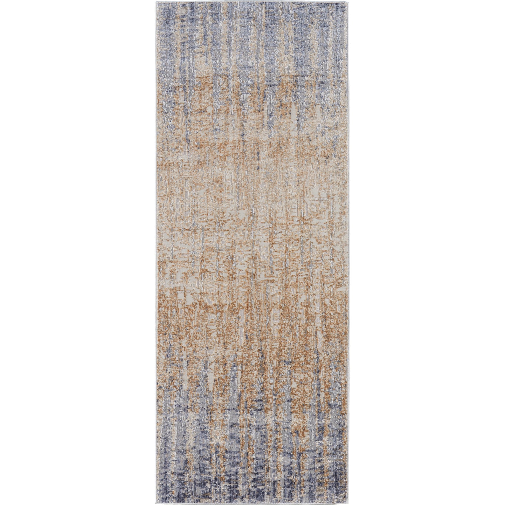 Laina Transitional Gradient & Rug - 39G9F by Feizy in tan, brown, blue. Made from polypropylene, polyester in a unique style.