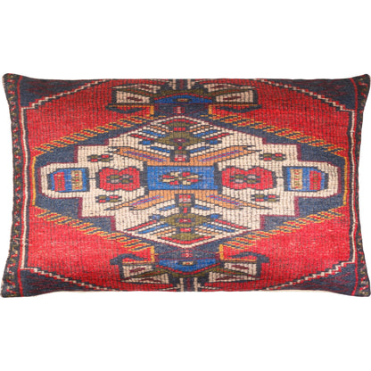 Javed Pillow - 17443 by Surya in red, dark blue, tan, camel, black, olive. Made from 100% polyester, 100% cotton in a eclectic & global style.