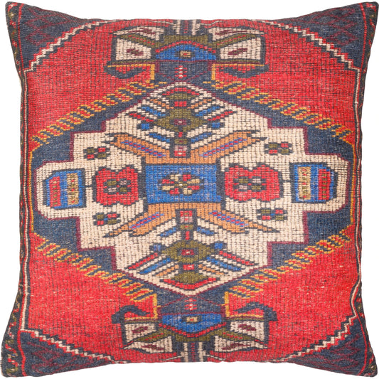 Javed Pillow - 17443 by Surya in red, dark blue, tan, camel, black, olive. Made from 100% polyester, 100% cotton in a eclectic & global style.