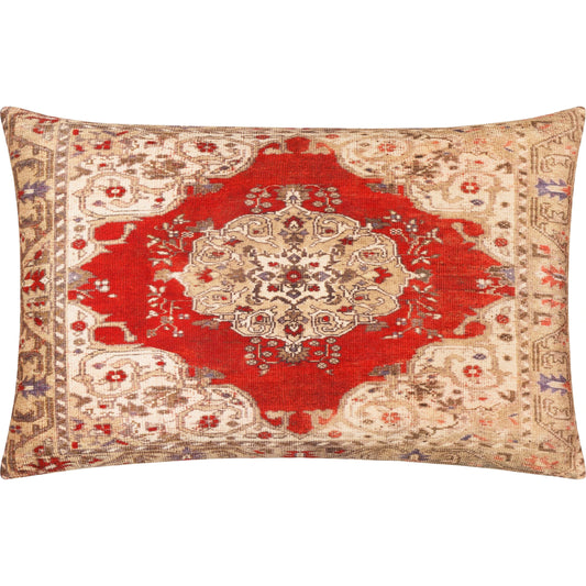 Javed Pillow - 11344 by Surya in light beige, red. Made from 100% polyester, 100% cotton in a eclectic & global style.