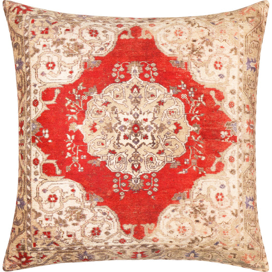 Javed Pillow - 11344 by Surya in light beige, red. Made from 100% polyester, 100% cotton in a eclectic & global style.