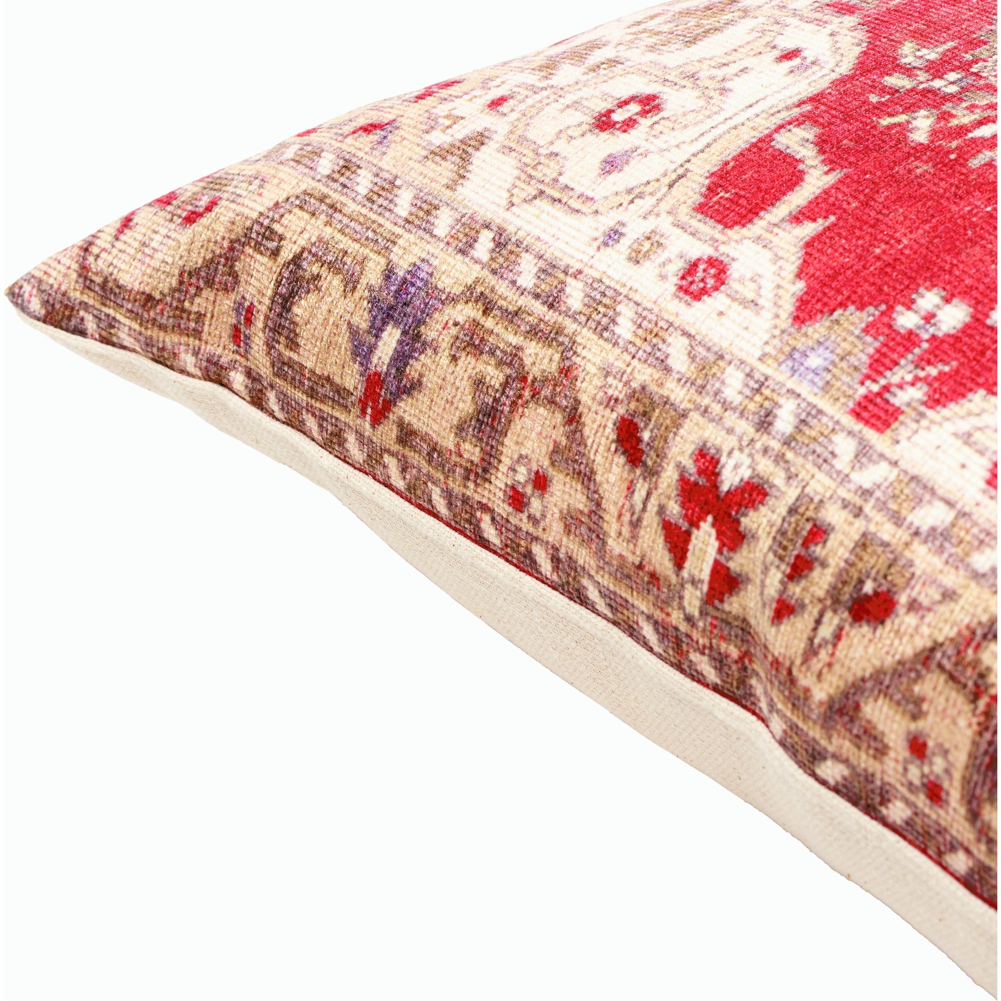 Javed Pillow - 11344 by Surya in red, burgundy, beige, tan, dark brown. Made from 100% polyester, 100% cotton in a eclectic & global style.