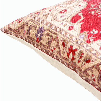 Javed Pillow - 11344 by Surya in red, burgundy, beige, tan, dark brown. Made from 100% polyester, 100% cotton in a eclectic & global style.