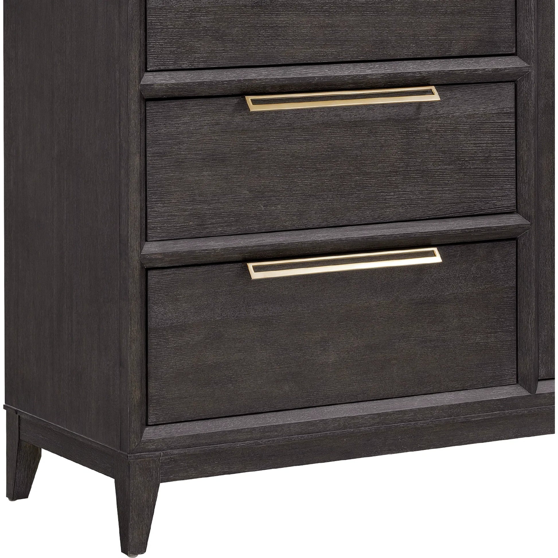 Quincy 5-Drawer Door Chest by Pulaski Furniture in molasses. Made from ash wood veneers in a transitional style.