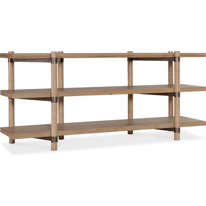 Vineyard Row Console by Hooker Furniture in light wood and sonoma. Made from unique in a transitional style.