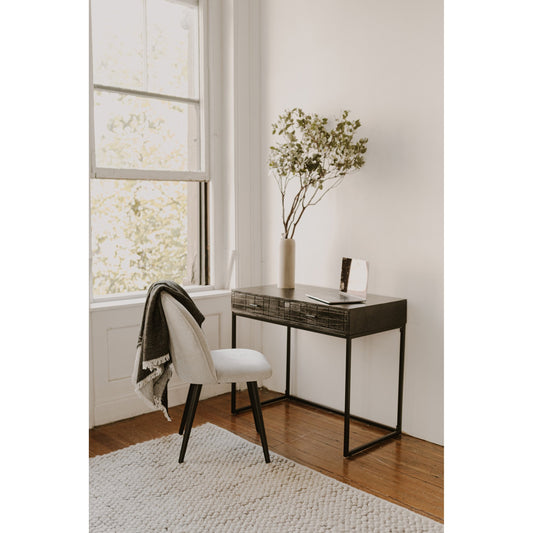 Clarissa Dining Chair (Set of 2) by Moe's Home Collection in light gray. Made from upholstery: 100% polyester, foam, metal legs, plywood in a modern style.
