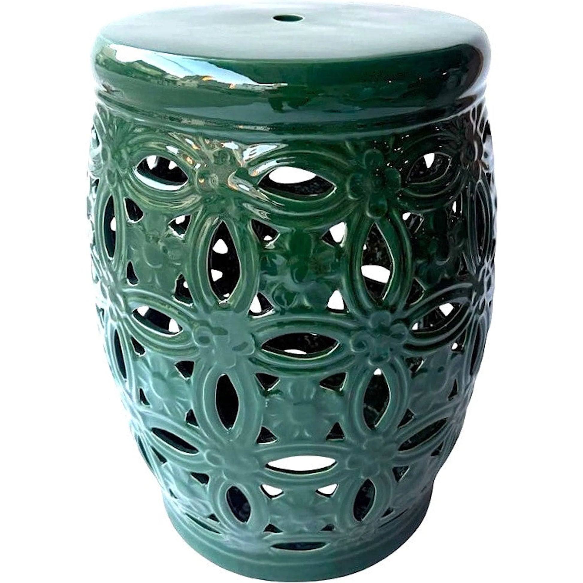 Duluth Garden Stool by Zentique in brown. Made from ceramic in a unique style.