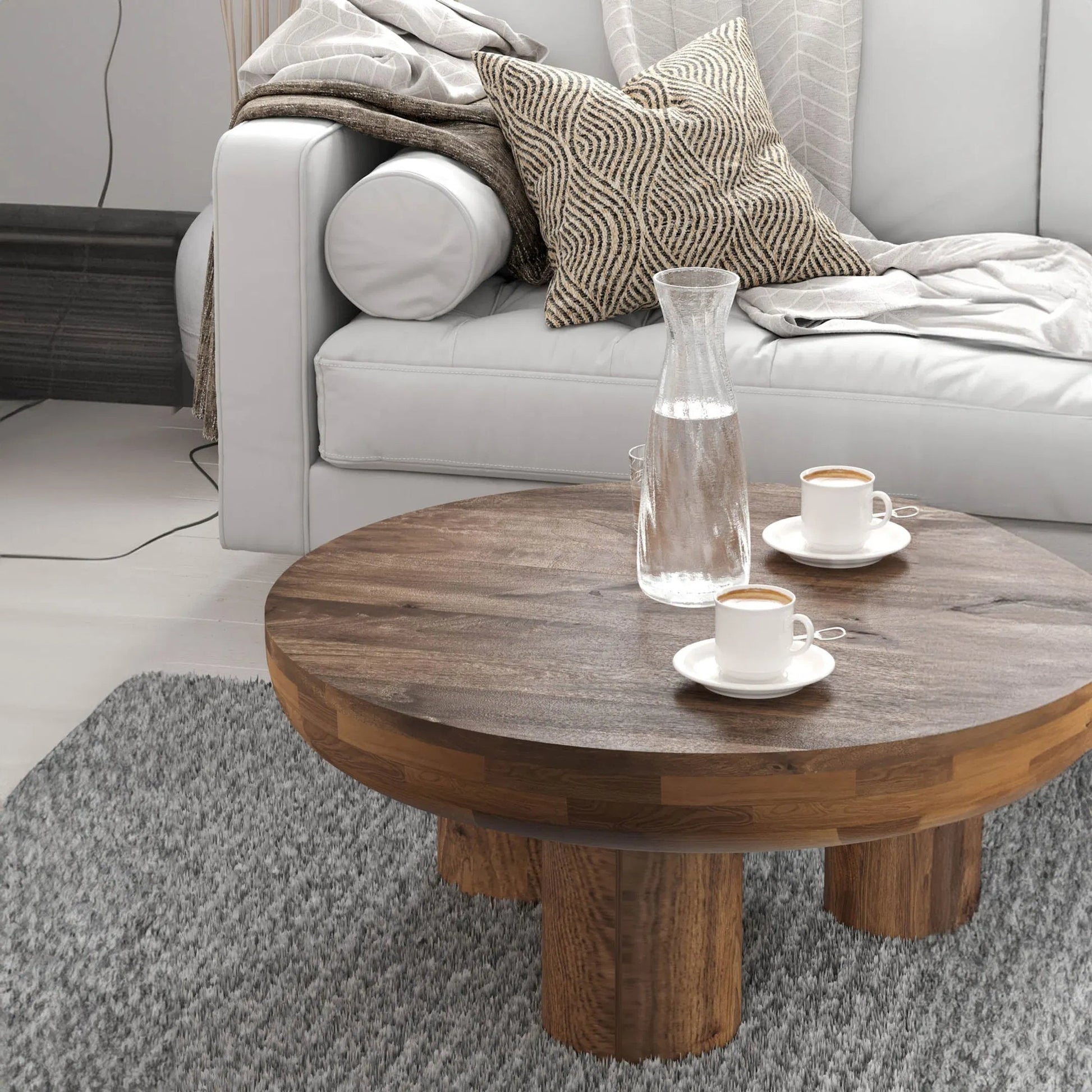 Wilder Coffee Table by LH Imports in dark brown and cinnamon. Made from mango wood in a unique style.