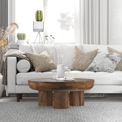 Wilder Coffee Table by LH Imports in dark brown and cinnamon. Made from mango wood in a unique style.