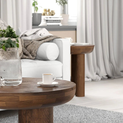 Wilder Side Table by LH Imports in dark brown and cinnamon. Made from mango, mango veneer, mdf in a unique style.
