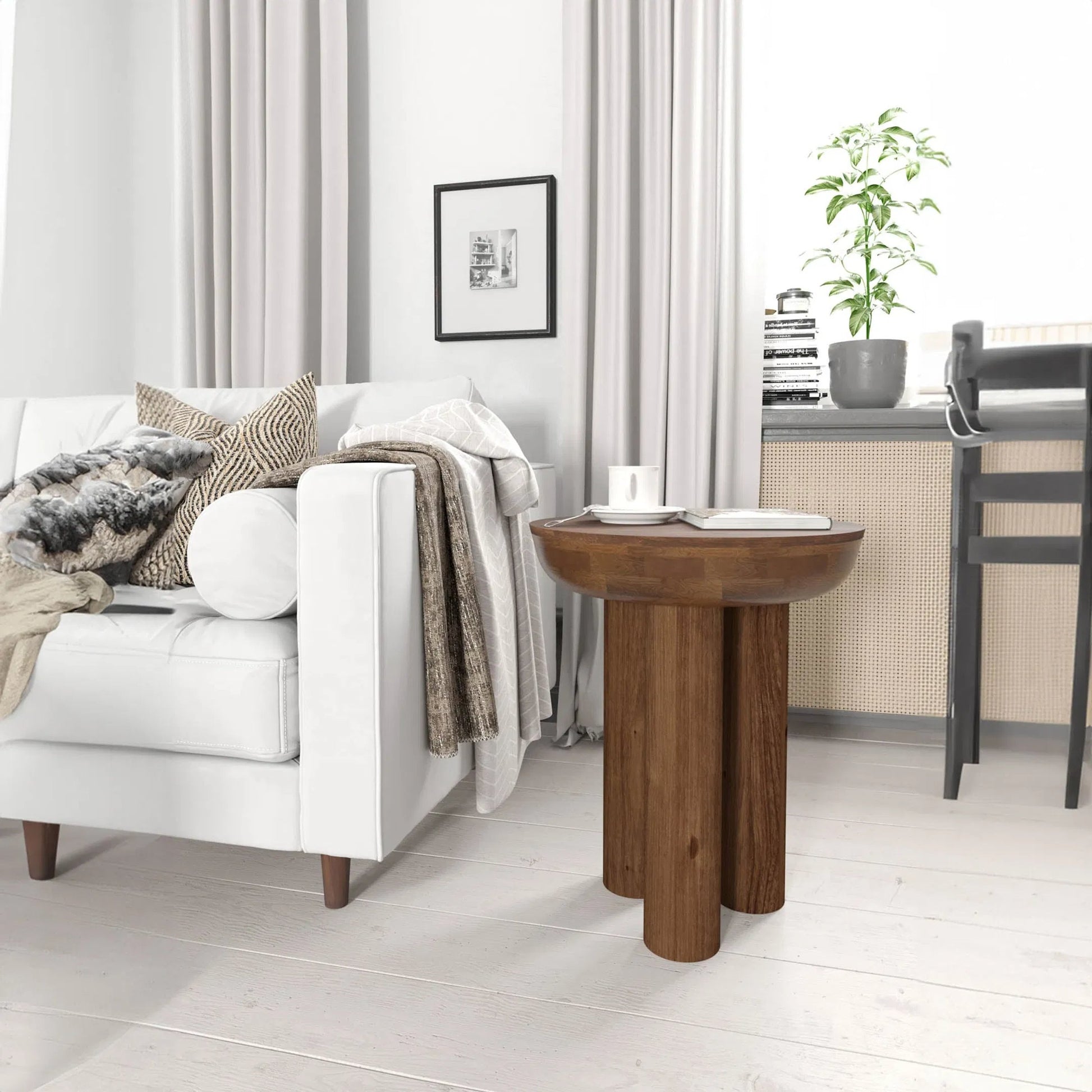 Wilder Side Table by LH Imports in dark brown and cinnamon. Made from mango, mango veneer, mdf in a unique style.
