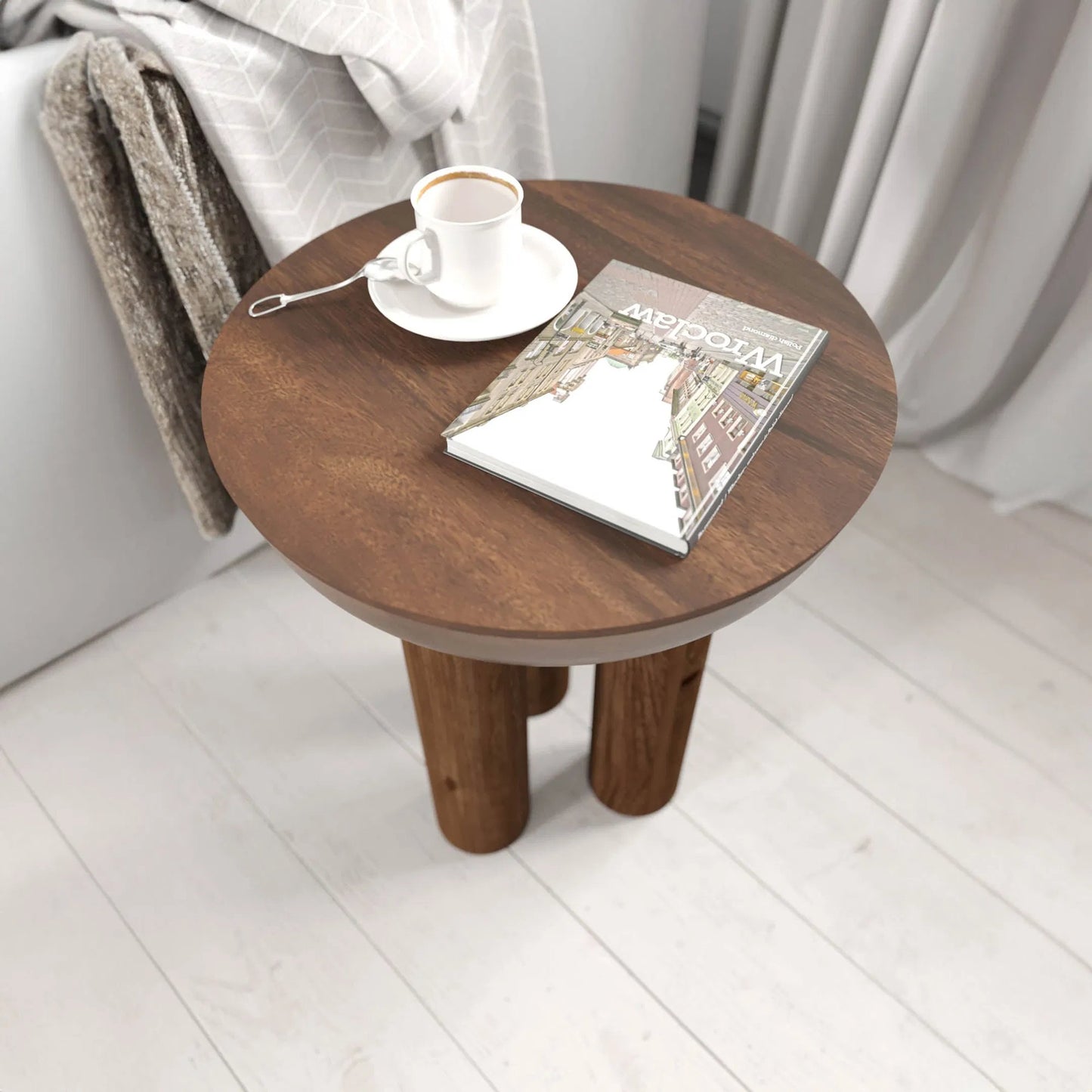 010 SI-2325098 | Lifestyle | Wilder Side Table by LH Imports in dark brown and cinnamon. Made from mango, mango veneer, mdf in a unique style.