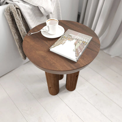 Wilder Side Table by LH Imports in dark brown and cinnamon. Made from mango, mango veneer, mdf in a unique style.