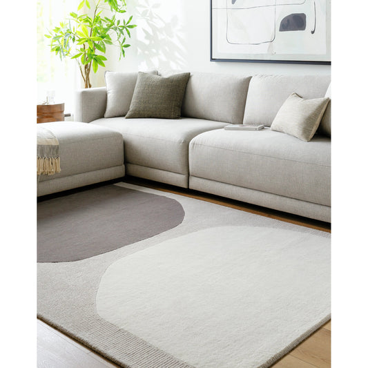 Rossi Rug - 532256 by Livabliss in sterling grey, dark grey, eggplant. Made from wool in a unique style.