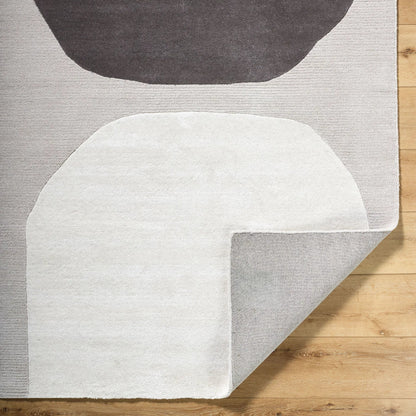 Rossi Rug - 532256 by Livabliss in sterling grey, dark grey, eggplant. Made from wool in a unique style.
