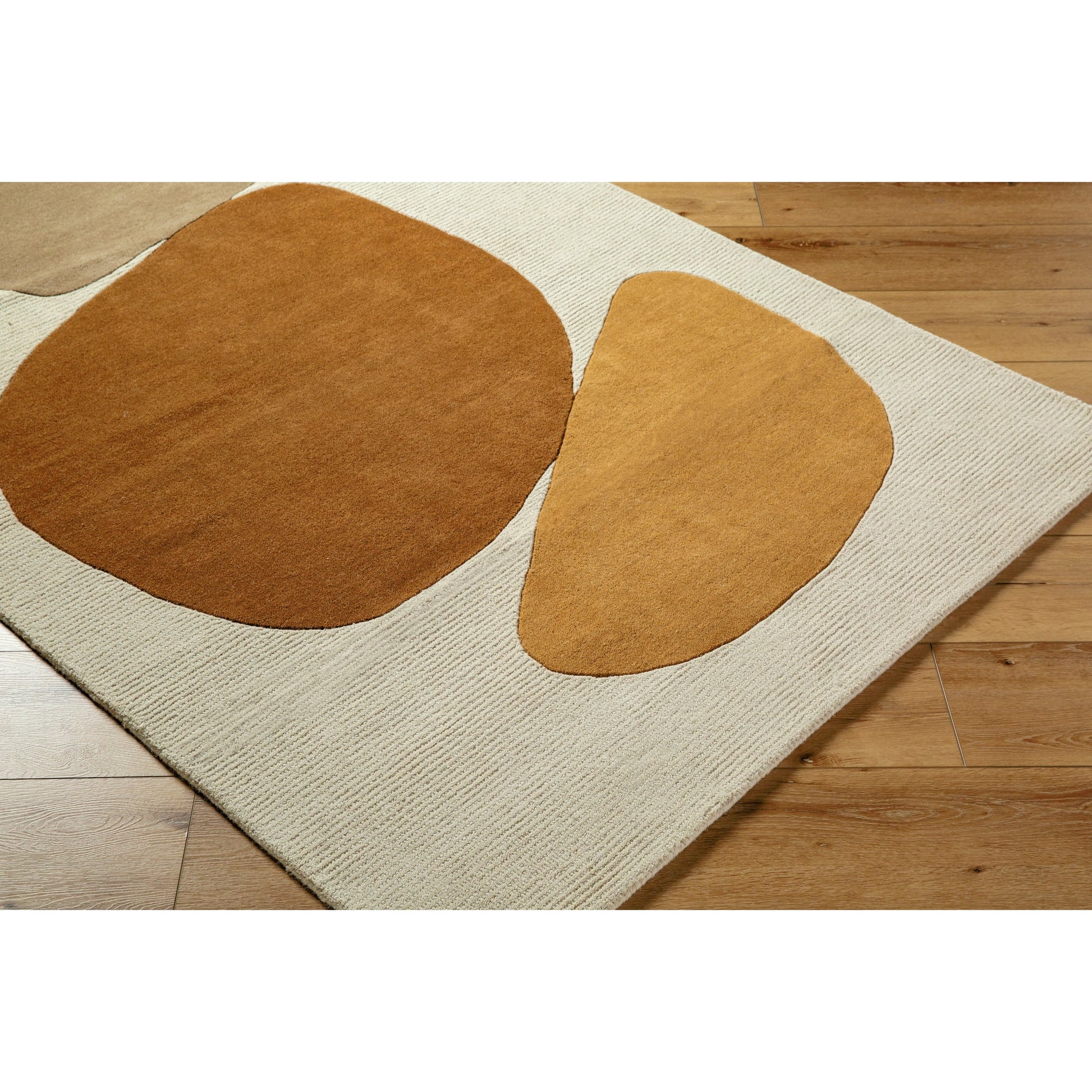 Rossi JWRS-2305 Rug by Livabliss in goldenrod, burnt sienna, taupe, light gray. Made from wool in a unique style.