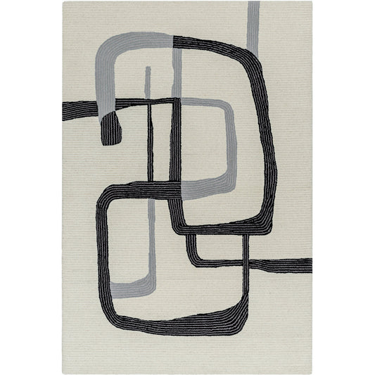 Rossi Rug - 532291 by Livabliss in ash, jet black. Made from wool in a unique style.