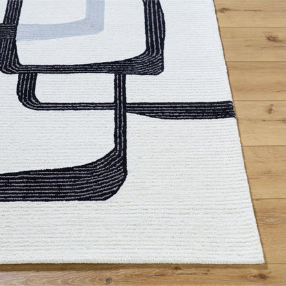 Rossi Rug - 532291 by Livabliss in ash, jet black. Made from wool in a unique style.