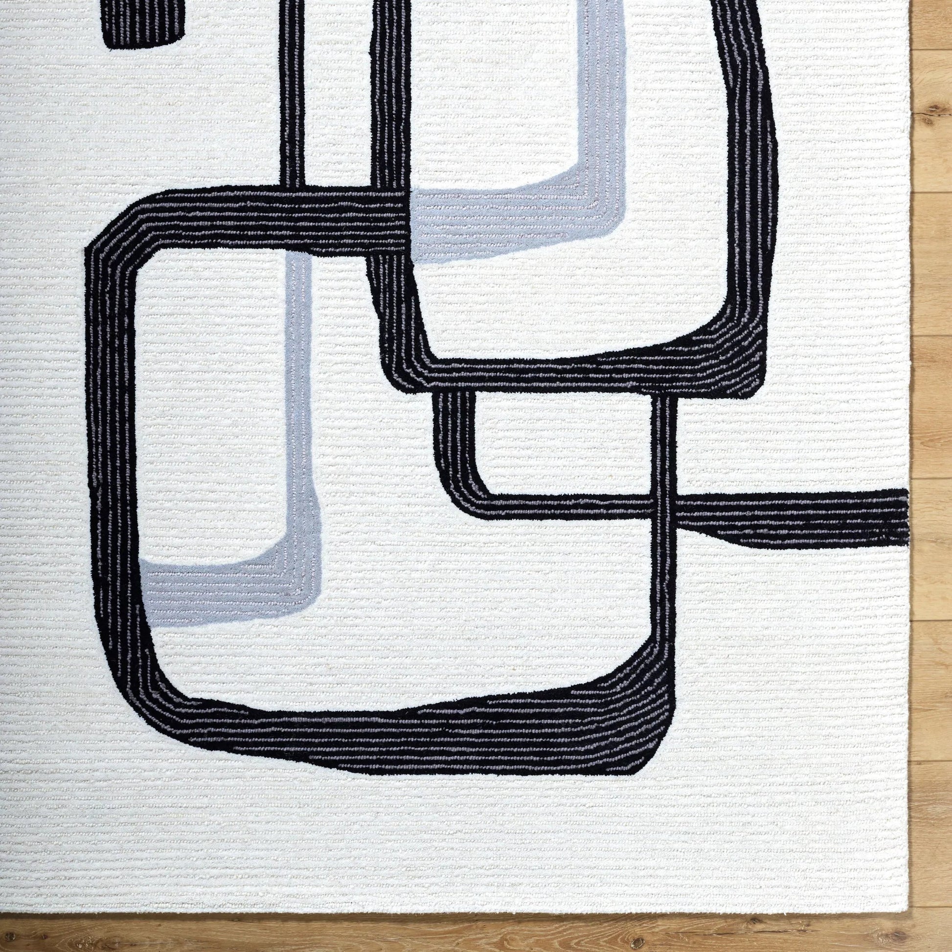 Rossi Rug - 532291 by Livabliss in ash, jet black. Made from wool in a unique style.