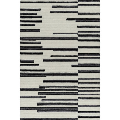 Rossi Rug - 532309 by Livabliss in ash, jet black, dark grey. Made from wool in a unique style.