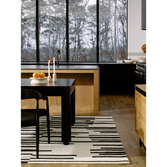 Rossi Rug - 532309 by Livabliss in ash, jet black, dark grey. Made from wool in a unique style.