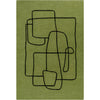 Olive Green, Jet Black / 2' x 3'