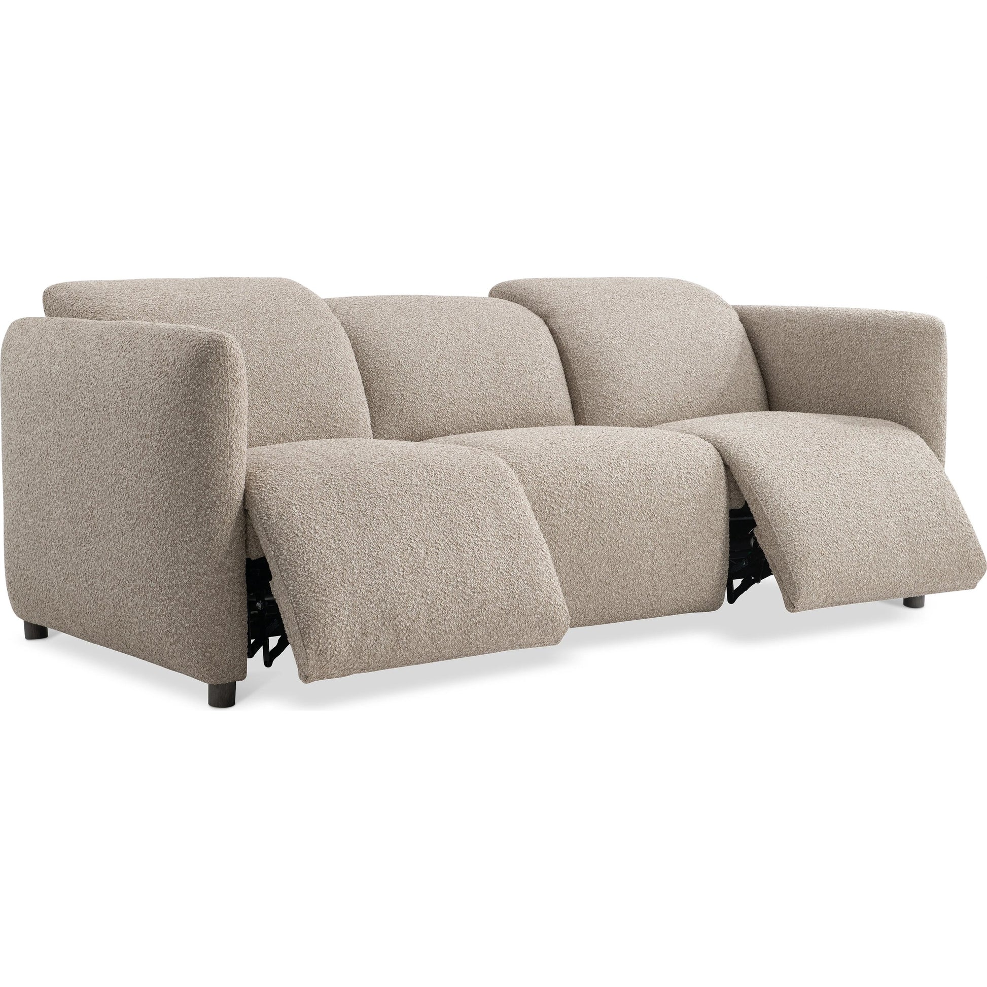 Luc Fabric Power Motion Sofa by Bernhardt in brown. Made from fabric in a transitional style.