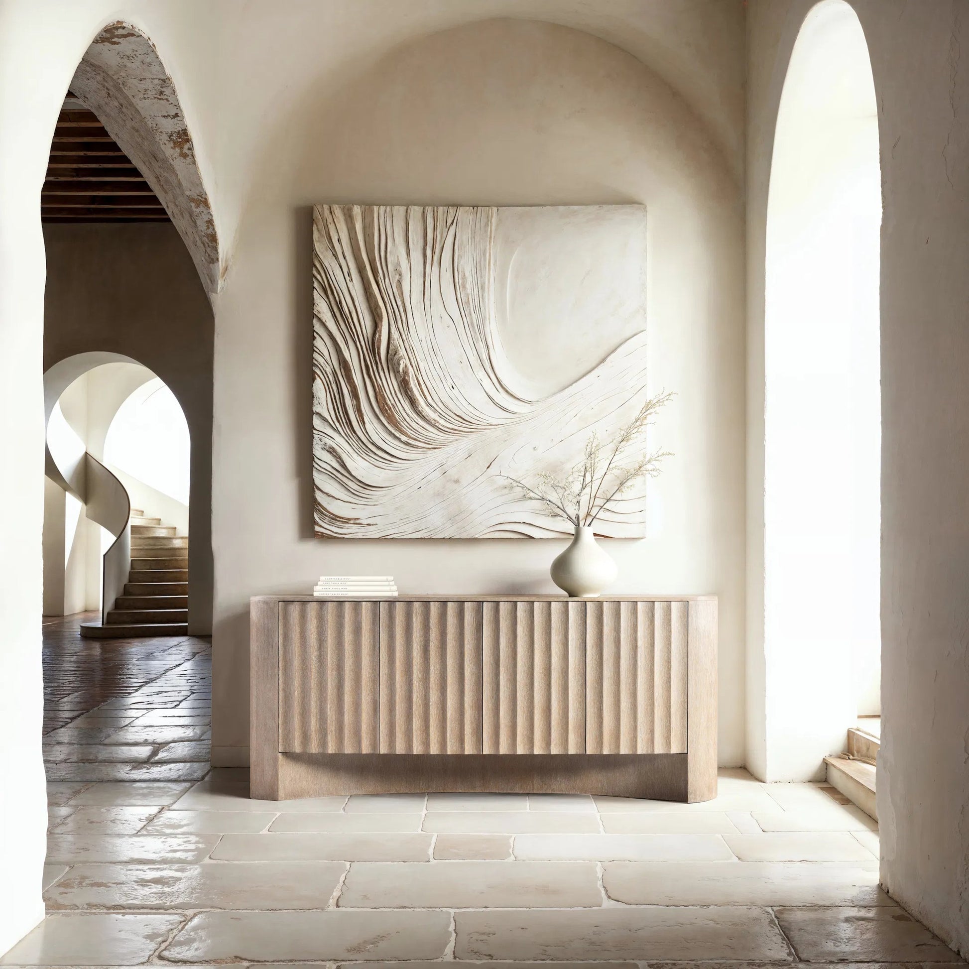 Loggia Entertainment Credenza by Bernhardt in aria. Made from wood in a transitional style.