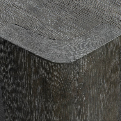 Boyle Side Table by Bernhardt in porcini. Made from wood in a transitional style.