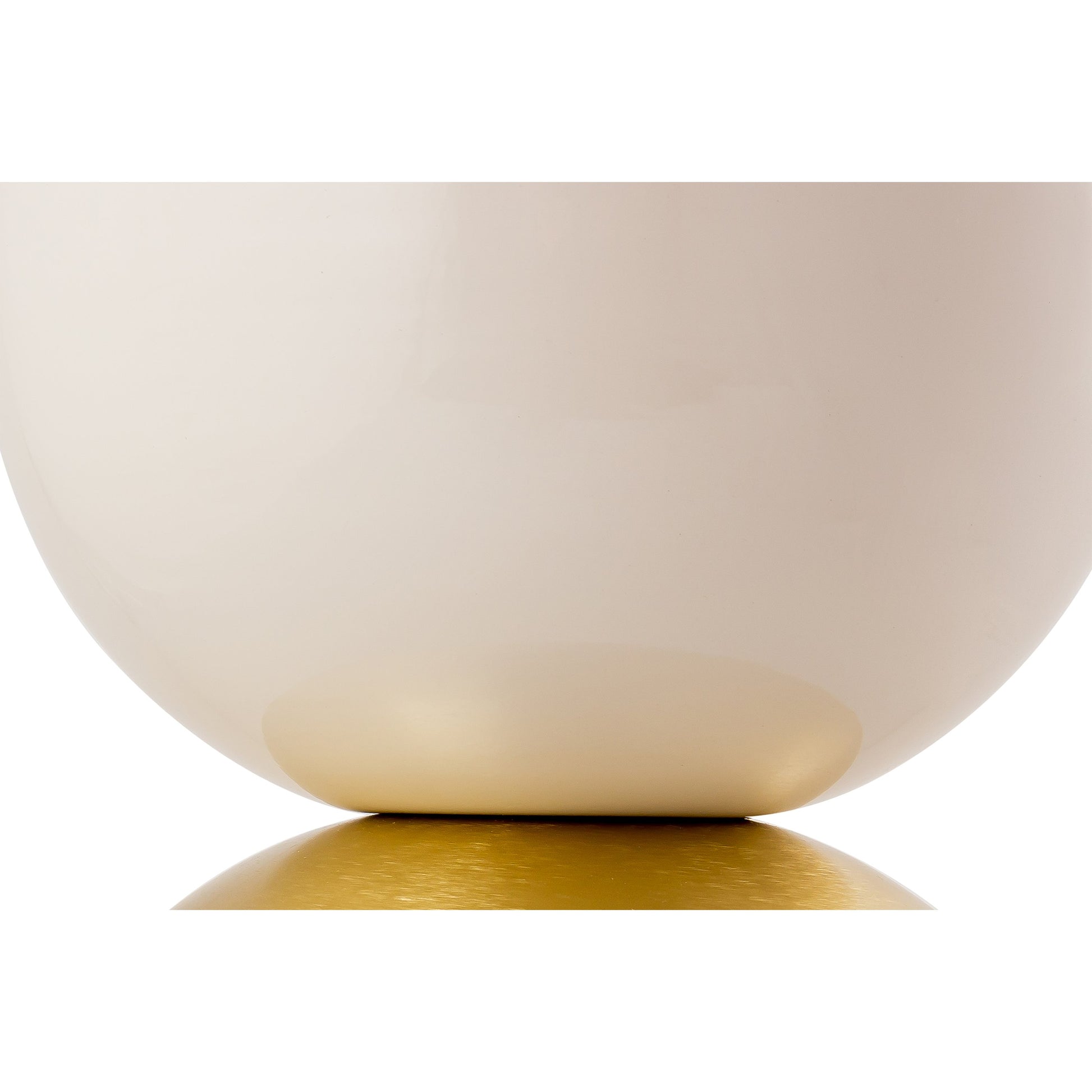 Calista Side Table by Pasargad Home in ivory, brass. Made from iron in a modern style.