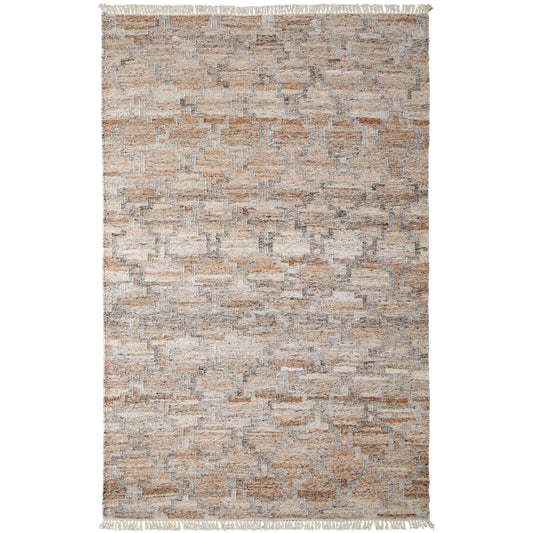 Beckett Transitional Trellis & Lattice Rug - 0787F by Feizy in tan, gray, ivory. Made from 100% pet yarn in a unique style.