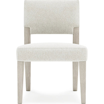 Tempo Side Chair by Bernhardt in white. Made from fabric, wood in a unique style.
