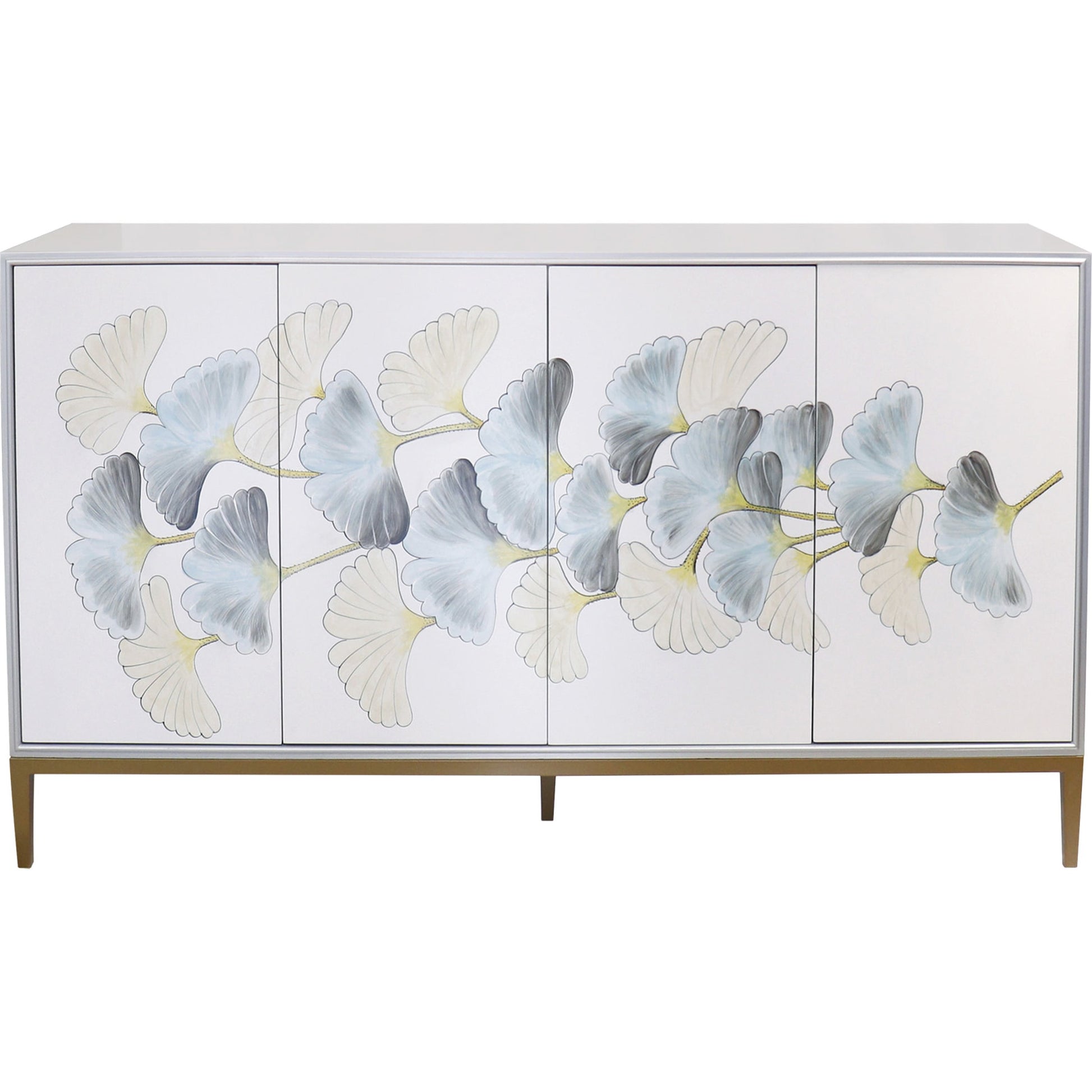 Annabelle Sideboard by Pasargad Home in silver and silver. Made from unique in a transitional style.