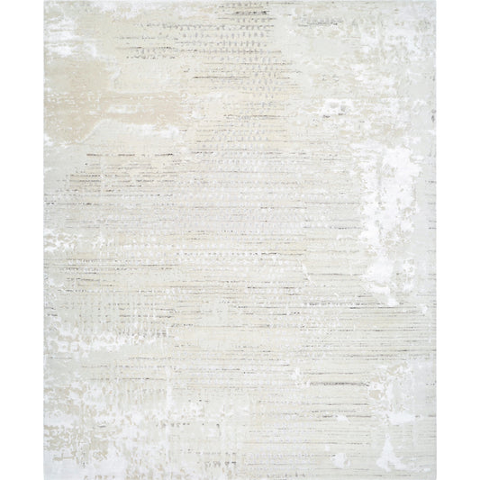 Jaylin Rug - 496058 by Surya in light silver, white, silver. Made from face: 60% wool, 40% tencel, warp: 100% cotton in a unique style.