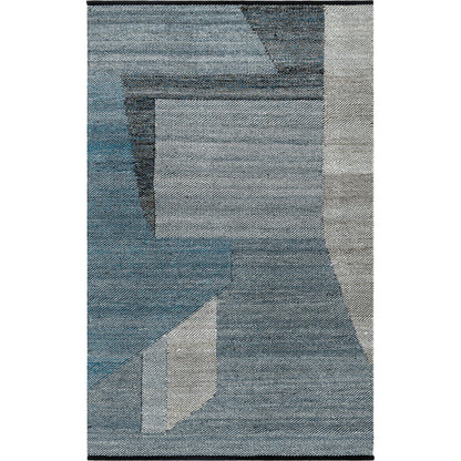 Jocelyn Rug - 484364 by Livabliss in grey, metallic - silver, slate blue, nickel, charcoal. Made from recycled pet yarn in a unique style.