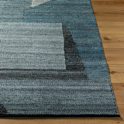 Jocelyn Rug - 484364 by Livabliss in grey, metallic - silver, slate blue, nickel, charcoal. Made from recycled pet yarn in a unique style.