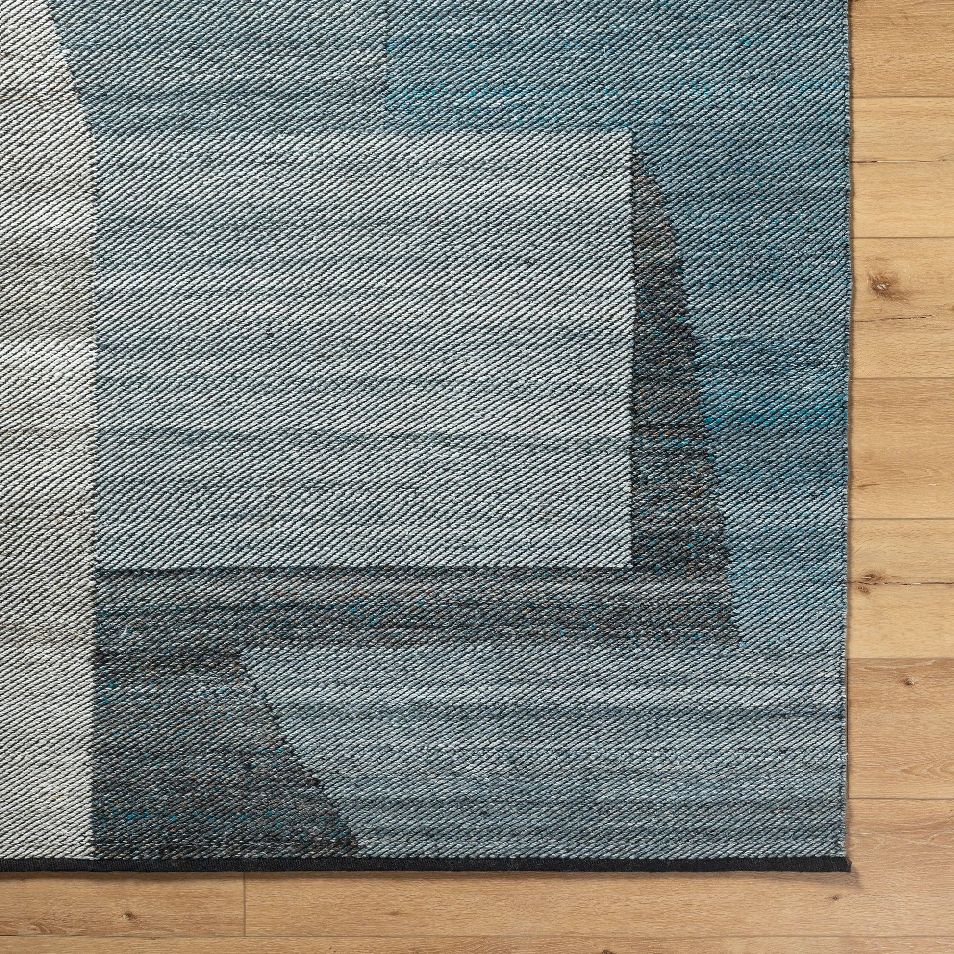 Jocelyn Rug - 484364 by Livabliss in grey, metallic - silver, slate blue, nickel, charcoal. Made from recycled pet yarn in a unique style.